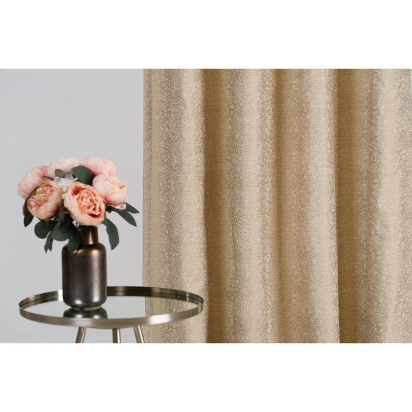 Beež jacquard kardin 140x260 cm Marciano - Mendola Fabrics-image-3