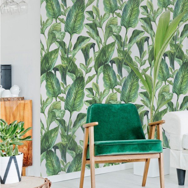 Tapeet seinale , 50 x 280 cm Leaves - Dekornik-image-1