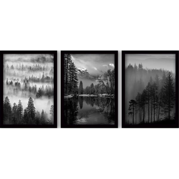 Maalid 3 tk 35x45 cm komplektis Black & White - Wallity
