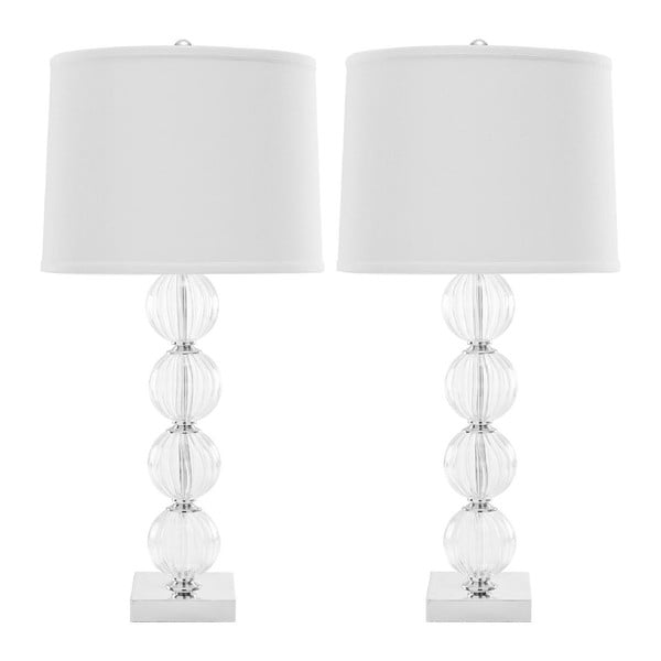 Sada 2 stolních lamp s bílým stínítkem Safavieh Giulia