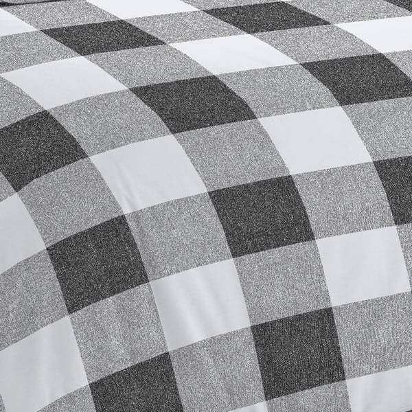 Valge-hall voodipesu 200x135 cm Bold Check - Cloudsoft-image-3