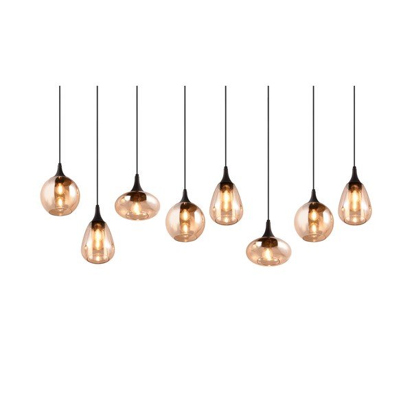 Must-oranž rippvalgusti klaasist varjuga Lumina - Trio-image-2