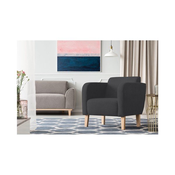 Tmavě šedé křeslo Kooko Home Swing-image-1