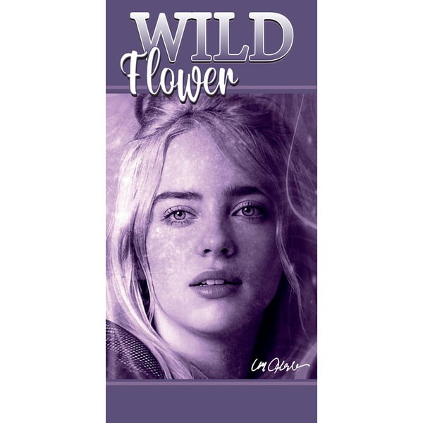 Lilla puuvillane laste rätik 70x140 cm Billie Eilish - Jerry Fabrics