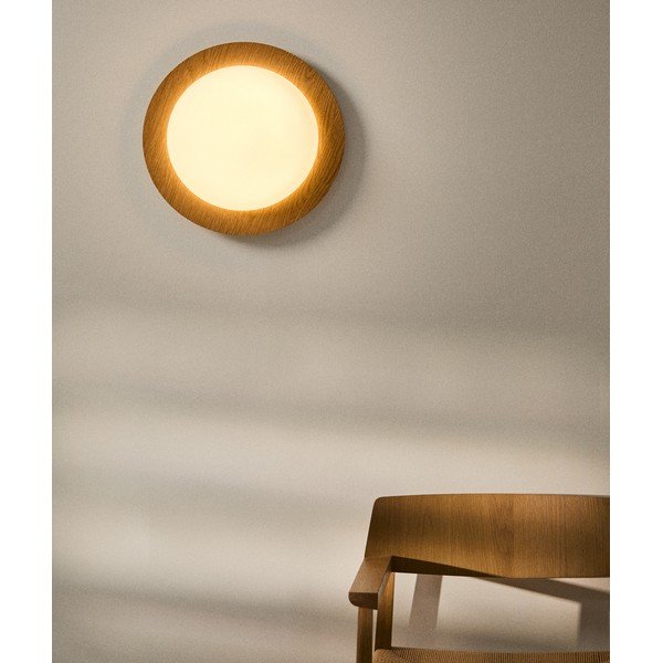 Naturaalse värvi metallist LED-seinalamp, läbimõõduga 40 cm Novae - Kave Home-image-1