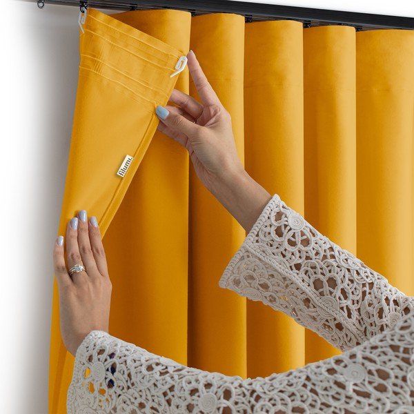 Sametist pimendav kardin sinepivärvi 400x175 cm Velto - Filumi-image-3