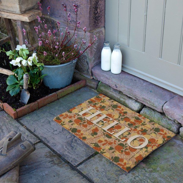 Kookoskiududest uksematt 40x60 cm Hello Floral - Artsy Doormats-image-3