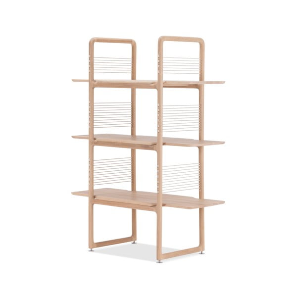 Raamaturiiul on valmistatud täispuidust tammepuust , kõrgus 140 cm Muse - Gazzda-image-1