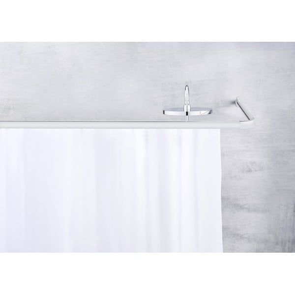 Läikiv hõbedane dušikardina varras Era - Wenko-image-1