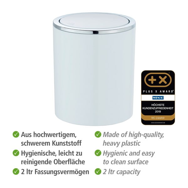Valge prügikast , 2 l Inca - Wenko-image-3