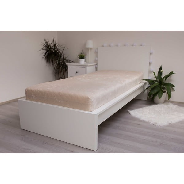 Kreem mikroflanellist kummiga lina 180x200 cm - Jerry Fabrics-image-2