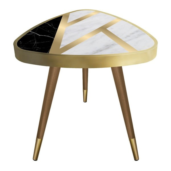Příruční stolek Maresso Liny Marble Triangle, 45 x 45 cm