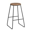 Must-puiduvärvi baaritoolid 2 tk komplektis (istme kõrgus 70 cm) Loft - Wenko