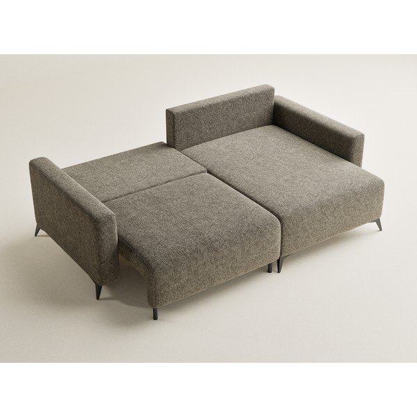 Pruun šenilldiivanvoodi/panipaigaga nurgadiivan (parem nurk/diivanvoodiga) Leon - Maison de Rêve-image-3