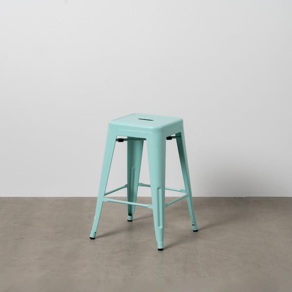 Türkiissinised metallist baaritoolid 2 tk komplektis (istme kõrgus 61 cm) - Ixia-image-1