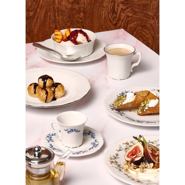 Valge/sinine portselanist espressotass 110 ml Retro - BonBistro-image-1