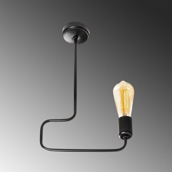 Mustast metallist rippvalgusti Opviq lights Penelope - Opviq lights-image-1