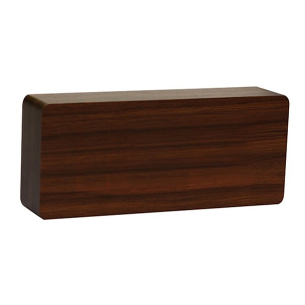 Tmavě hnědý budík se zeleným LED displejem Gingko Slab Click Clock-image-2