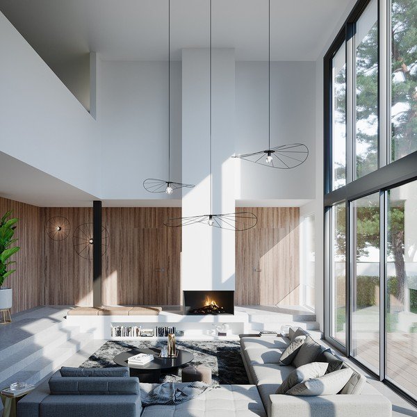 Must rippvalgusti ø 140 cm Elliot - Sollux-image-4