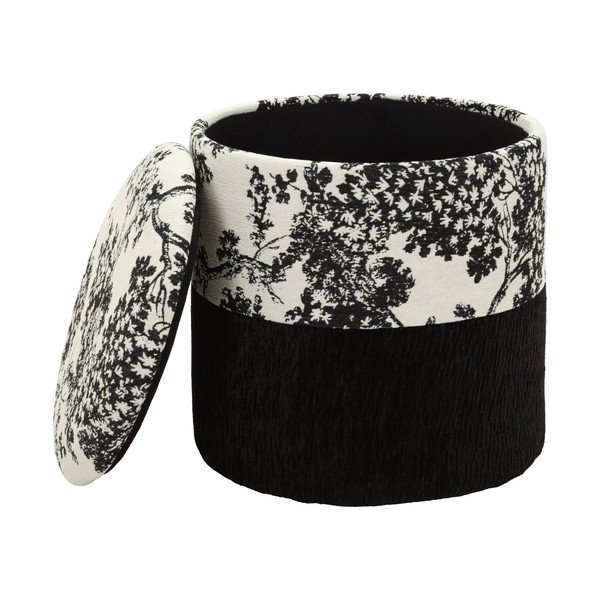 Mustvalge taburet Oriental Style - Mauro Ferretti-image-3