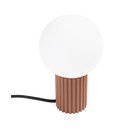 Helepruun lauavalgusti klaasist varjuga (kõrgus 19 cm) Orbital - Sollux