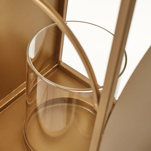 Kuldset värvi metallist latern, kõrgus 35 cm - Casa Selección-image-3