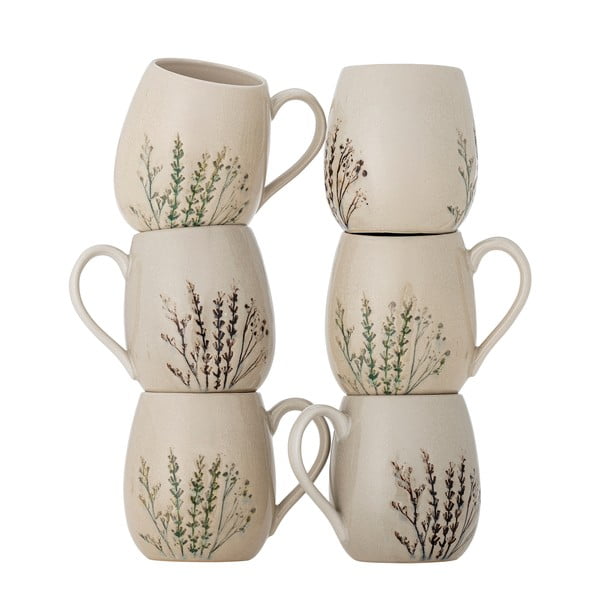 Beežid keraamilised kruusid, 6 tk komplektis 400 ml Bea - Bloomingville