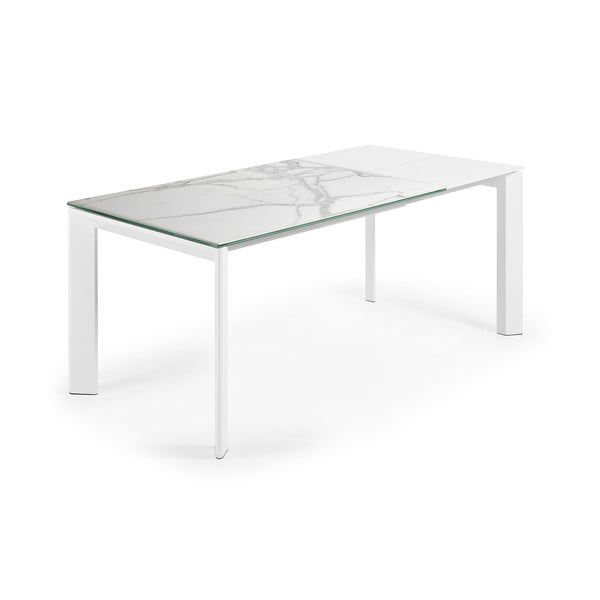 Pikendatav söögilaud marmorimitatsioonist pealispinnaga 80x120 cm Axis - Kave Home-image-2