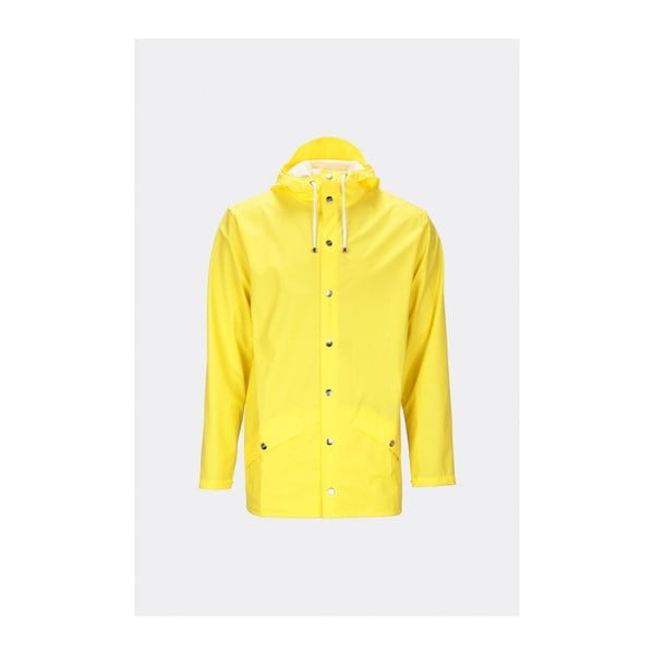 Žlutá unisex bunda s vysokou voděodolností Rains Jacket, velikost M / L