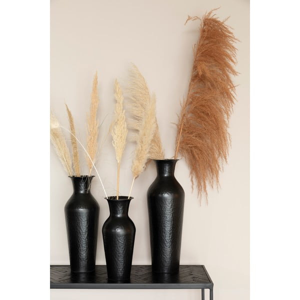 Must terasest kõrge vaas (kõrgus 49 cm) Dunja - White Label-image-1