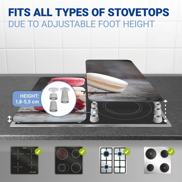 Klaasist pliidikatte komplekt 2 tk, 52 x 30 cm Macarons - Wenko-image-3