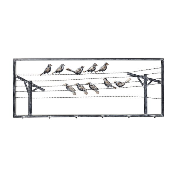 Metallist seinakinnitus Bird On The Line, laius 91 cm Birds on the Line - Kare Design