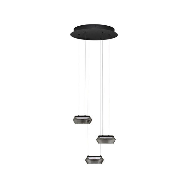 Mattmust klaasist hämardatav LED-rippvalgusti ø 35 cm Jailyn - Nova Luce