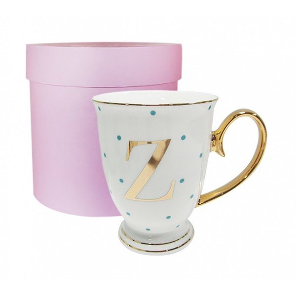 Písmenkový
  hrnek Z s modrými puntíky