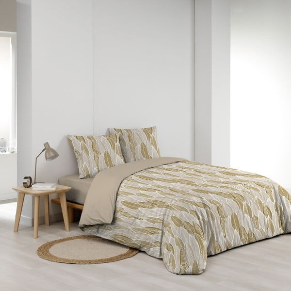 Kollane kaheinimese/pikendatud mikrokiust voodipesu 240x220 cm Kim - douceur d'intérieur-image-2