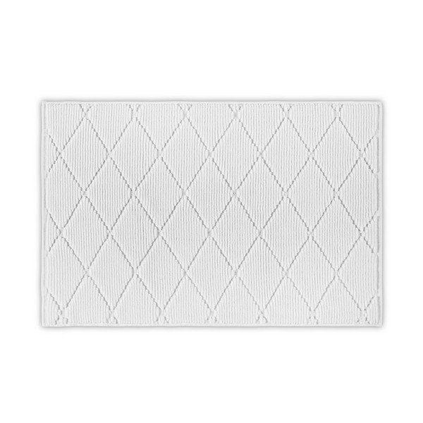 Valge puuvillane vannimatt, 50 x 80 cm Diamond - Foutastic-image-1