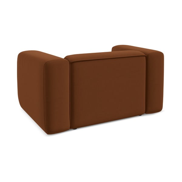 Oranž/pruun sametist tugitool Ekahi - Makamii-image-4