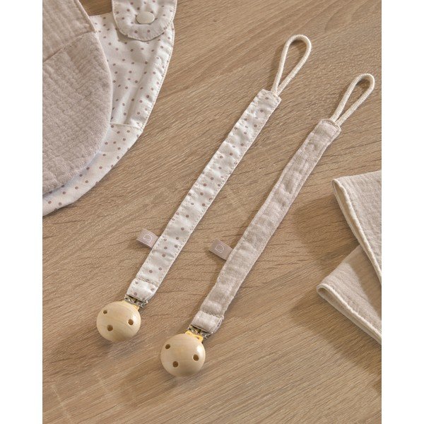 2 orgaanilisest puuvillast tuttide klambritest koosnev komplekt Maren - Kave Home-image-3