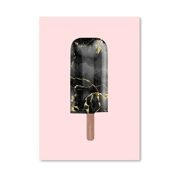 Plakát Americanflat Black Marble And Gold Popsicle, 30 x 42 cm