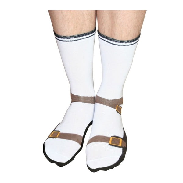 Ponožky s motivem ponožek v sandálích Gift Republic Sandals, velikost 37 - 45