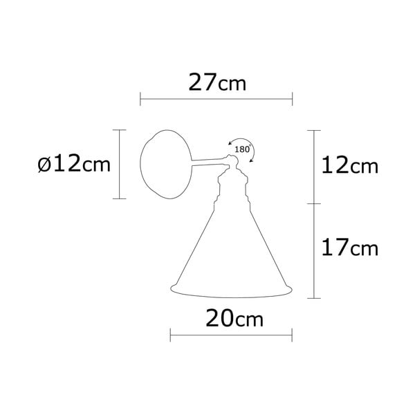 Must seinavalgusti ø 20 cm Berceste - Opviq lights-image-3