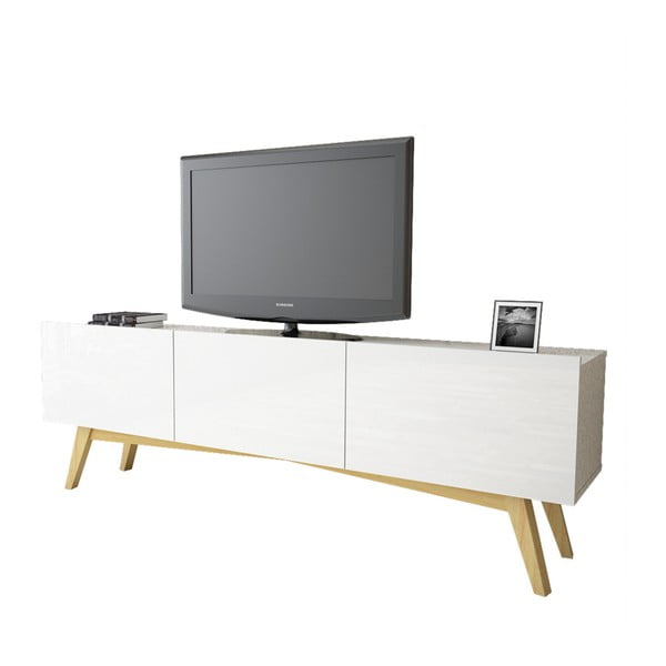 Bílý TV stolek Magenta Home Jane, šířka 240 cm