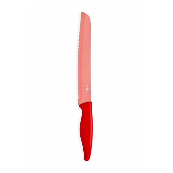 Červený nůž na pečivo The Mia, délka 20 cm