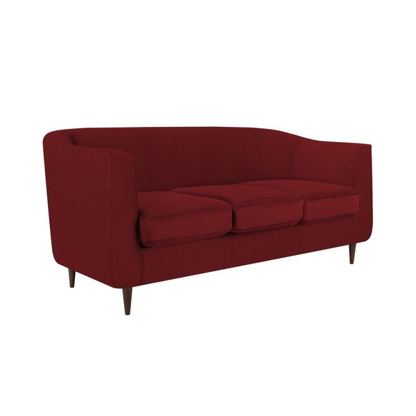Červená sametová pohovka Kooko Home Glam, 175 cm-image-3