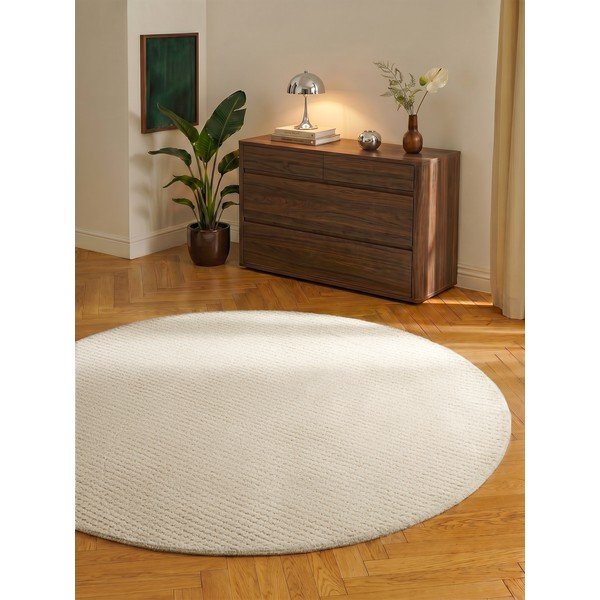Kreemikas ümmargune villane vaip ø 200 cm Eloise - Hanse Home-image-1