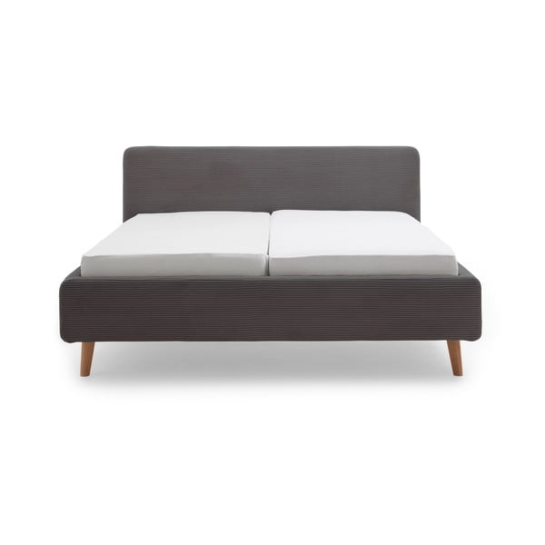 Hall polsterdatud kaheinimesevoodi koos voodipõhja ja panipaigaga 160x200cm Mattis Cord - Meise Möbel-image-2