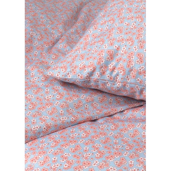 Helesinine-roosa puuvillasest satiinist kaheinimese voodileht 200x220 cm Pleasantly - JUNA-image-2