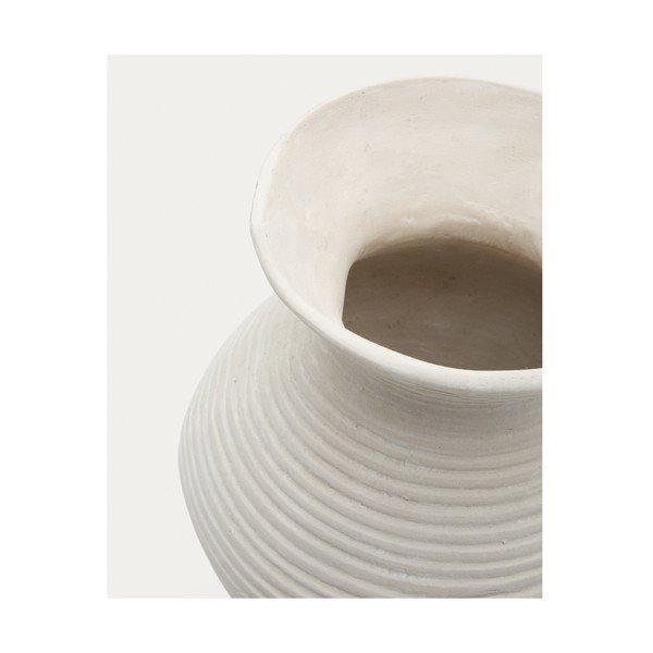 Kreemikas kõrge papjeemašee vaas (kõrgus 51 cm) Pria - Kave Home-image-3