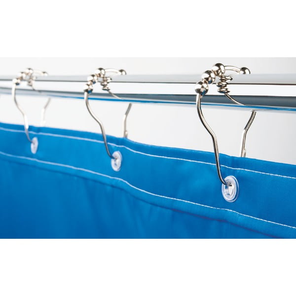 Dušikardina konksud 12tk komplektis, läikiv hõbedane, 3,5 cm Anello - Spirella-image-1