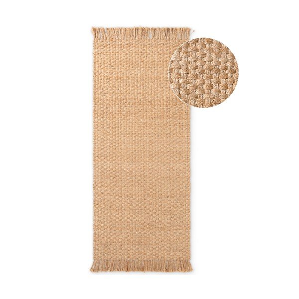Käsitsi kootud džuudist jooksja naturaalses värvitoonis 80x200 cm Fjord - Hanse Home
